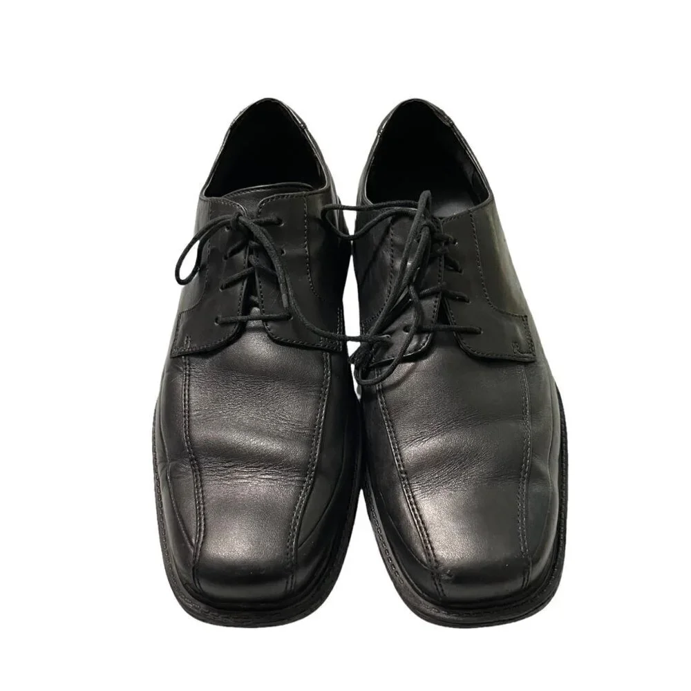 Rockport Men's Black Leather Lace Up Felson Oxford Comfort Dress Shoes Size 10